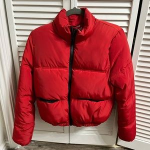 cute red bomber jacket